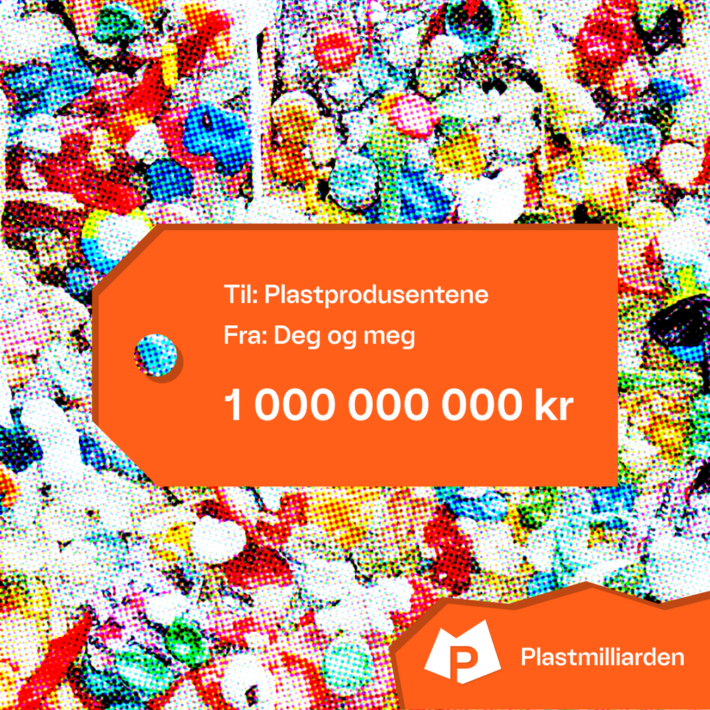 Kampanjeplakat for "Plastmilliarden"